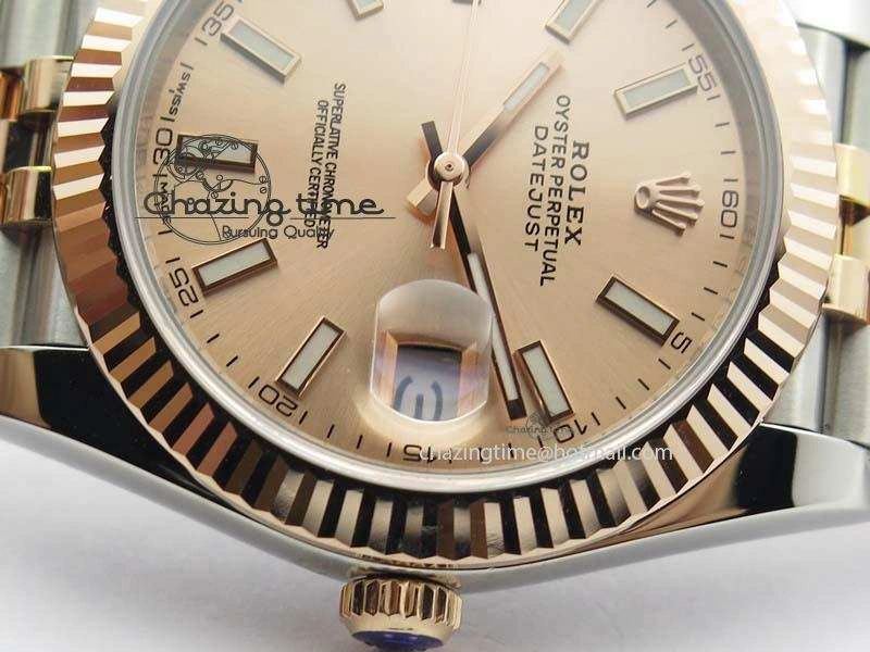DateJust 41mm 126303 Noob 1:1 Best Edition RG Wrapped RG Dial Fluted Bezel On Jubilee Bracelet A3235