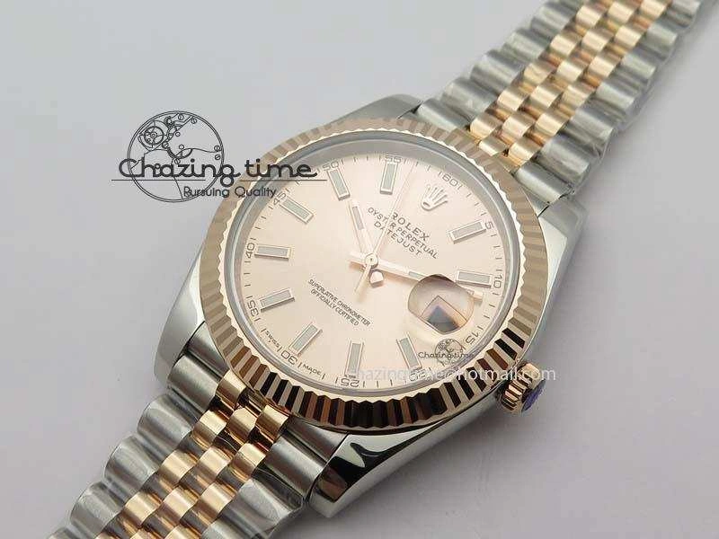 DateJust 41mm 126303 Noob 1:1 Best Edition RG Wrapped RG Dial Fluted Bezel On Jubilee Bracelet A3235