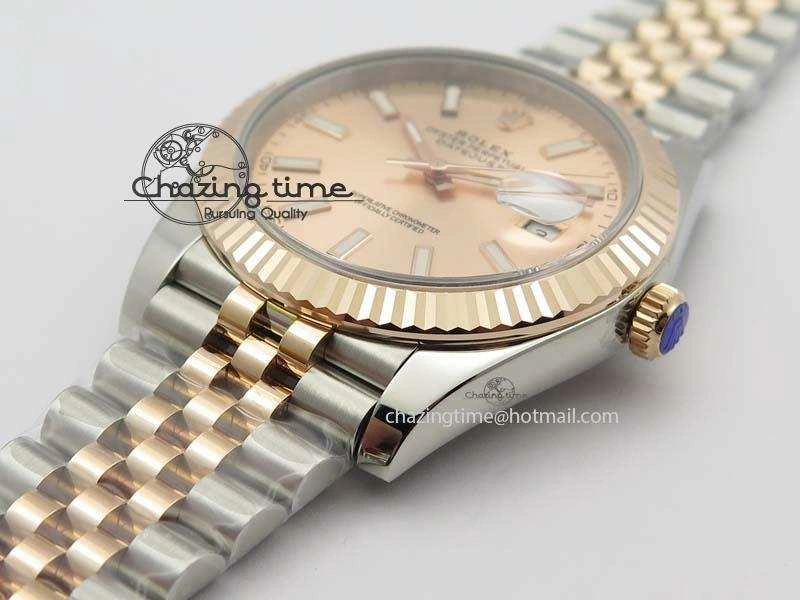 DateJust 41mm 126303 Noob 1:1 Best Edition RG Wrapped RG Dial Fluted Bezel On Jubilee Bracelet A3235