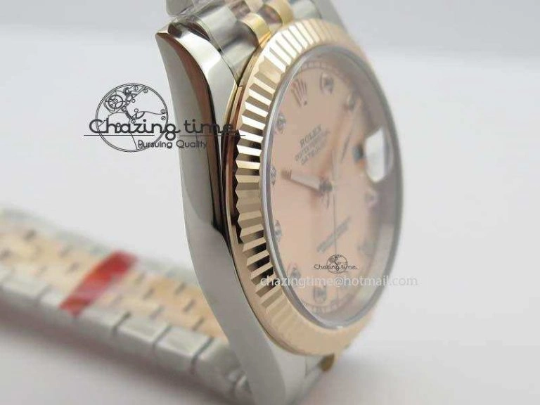 DateJust 41mm 126303 Noob 1:1 Best Edition RG Wrapped RG Diam Dial Fluted Bezel On Jubilee Bracelet A3235