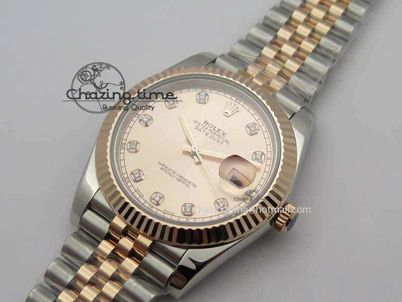 DateJust 41mm 126303 Noob 1:1 Best Edition RG Wrapped RG Diam Dial Fluted Bezel On Jubilee Bracelet A3235