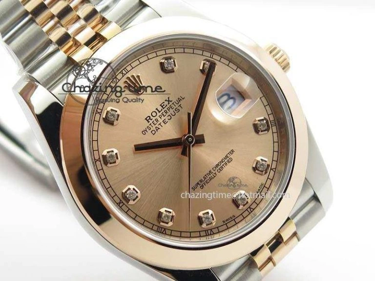 DateJust 41mm 126303 Noob 1:1 Best Edition RG Wrapped RG Diamond Dial On Jubilee Bracelet A3235