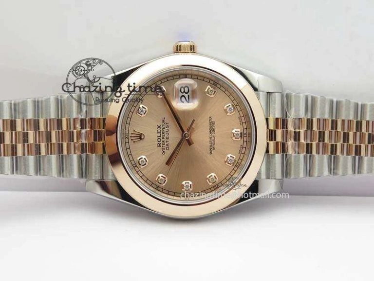 DateJust 41mm 126303 Noob 1:1 Best Edition RG Wrapped RG Diamond Dial On Jubilee Bracelet A3235
