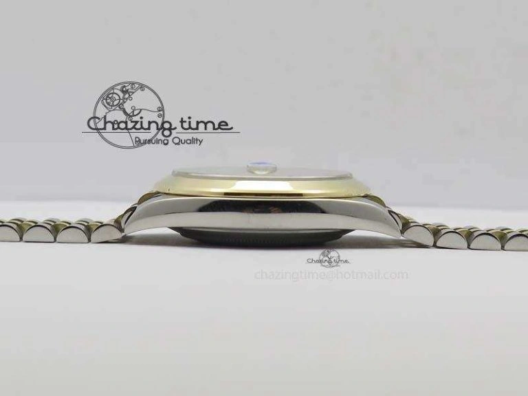 DateJust 41mm 126303 Noob 1:1 Best Edition YG Wrapped Black Dial Diamond On SS YG Jubilee Bracelet A3235