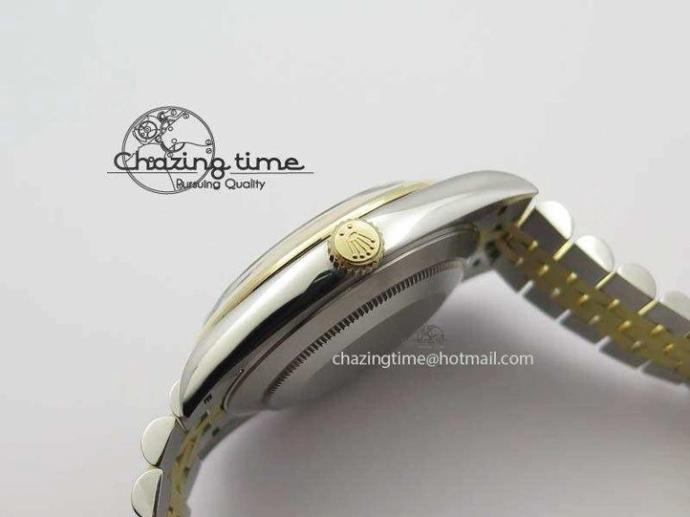 DateJust 41mm 126303 Noob 1:1 Best Edition YG Wrapped Black Dial Diamond On SS YG Jubilee Bracelet A3235