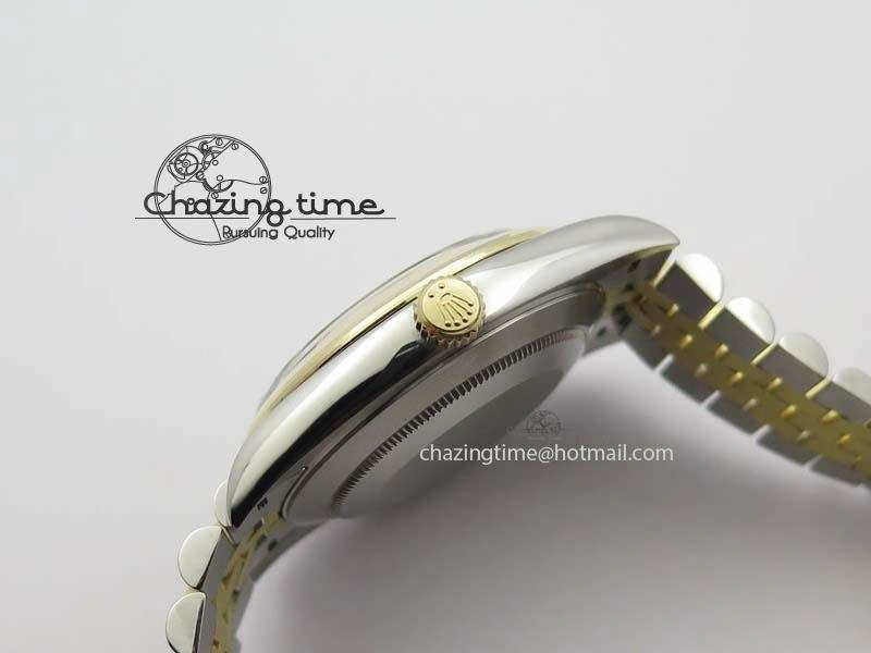 DateJust 41mm 126303 Noob 1:1 Best Edition YG Wrapped Black Dial Diamond On SS YG Jubilee Bracelet A3235