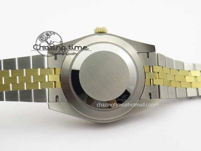 DateJust 41mm 126303 Noob 1:1 Best Edition YG Wrapped Black Dial Diamond On SS YG Jubilee Bracelet A3235