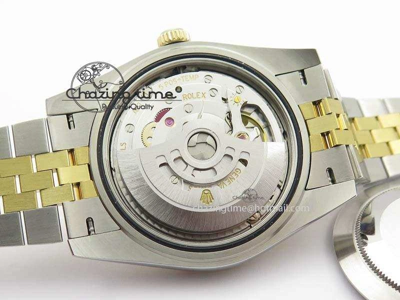 DateJust 41mm 126303 Noob 1:1 Best Edition YG Wrapped Black Dial Diamond On SS YG Jubilee Bracelet A3235