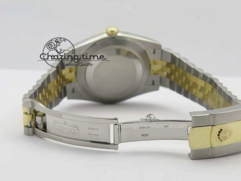 DateJust 41mm 126303 Noob 1:1 Best Edition YG Wrapped Black Dial Diamond On SS YG Jubilee Bracelet A3235