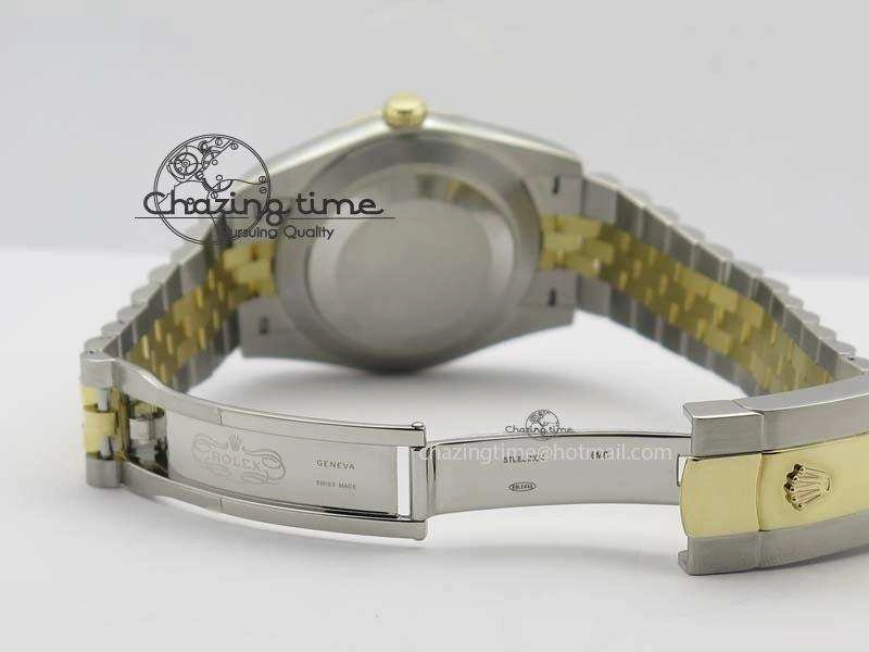 DateJust 41mm 126303 Noob 1:1 Best Edition YG Wrapped Black Dial Diamond On SS YG Jubilee Bracelet A3235