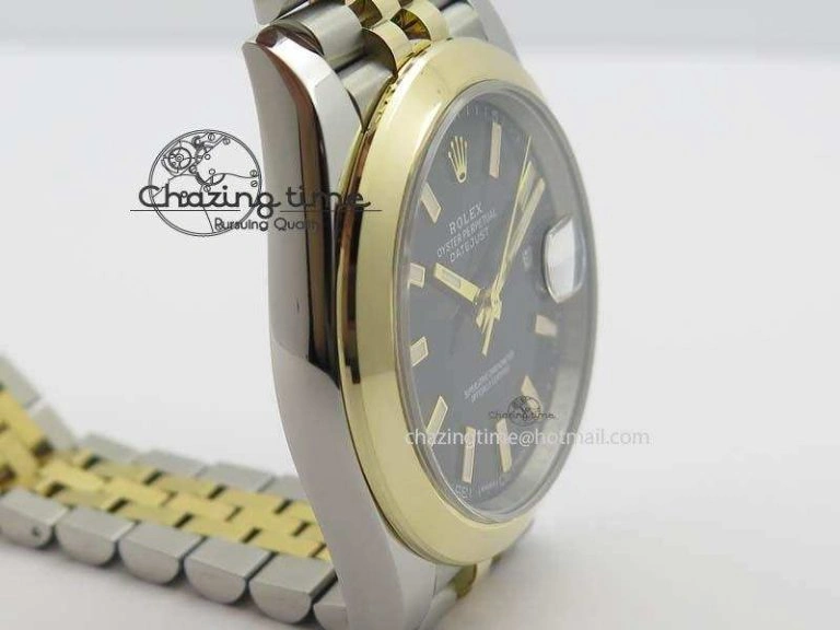 DateJust 41mm 126303 Noob 1:1 Best Edition YG Wrapped Black Dial On SS YG Jubilee Bracelet A3235