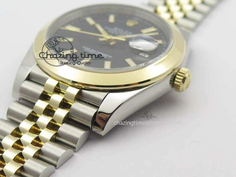 DateJust 41mm 126303 Noob 1:1 Best Edition YG Wrapped Black Dial On SS YG Jubilee Bracelet A3235