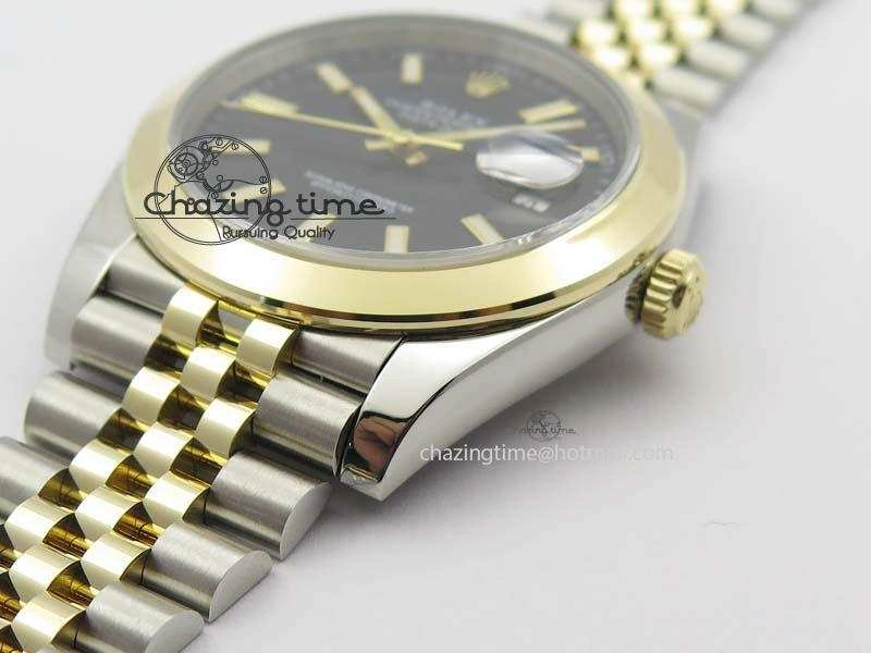 DateJust 41mm 126303 Noob 1:1 Best Edition YG Wrapped Black Dial On SS YG Jubilee Bracelet A3235