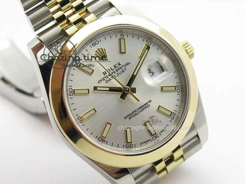DateJust 41mm 126303 Noob 1:1 Best Edition YG Wrapped Silver Dial On SS YG Jubilee Bracelet A3235