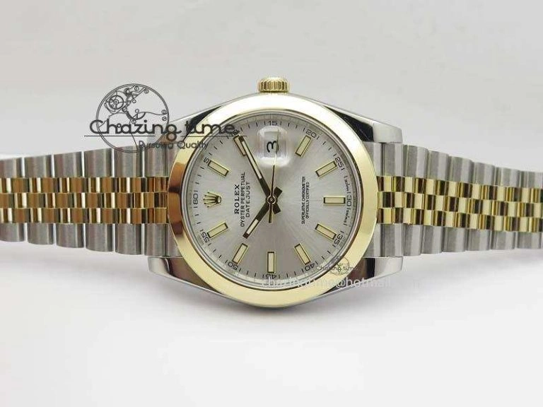 DateJust 41mm 126303 Noob 1:1 Best Edition YG Wrapped Silver Dial On SS YG Jubilee Bracelet A3235