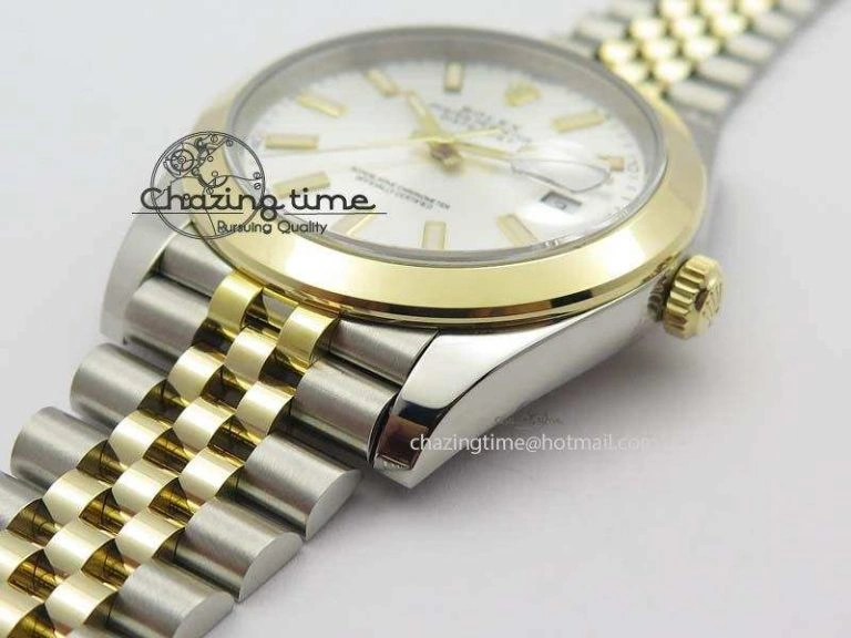 DateJust 41mm 126303 Noob 1:1 Best Edition YG Wrapped Silver Dial On SS YG Jubilee Bracelet A3235