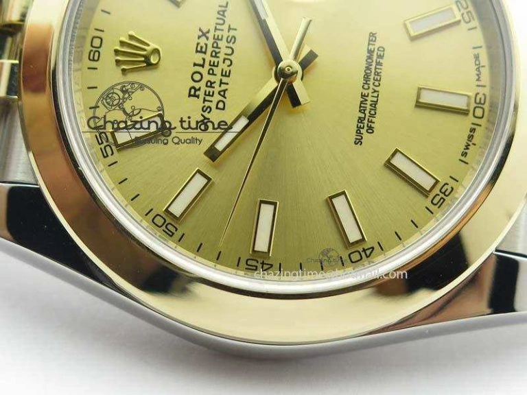 DateJust 41mm 126303 Noob 1:1 Best Edition YG Wrapped YG Dial On SS YG Jubilee Bracelet A3235
