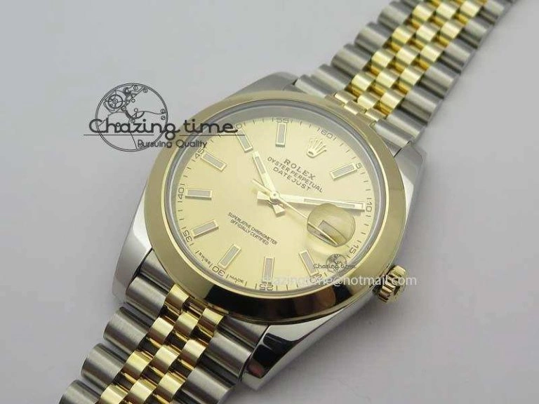 DateJust 41mm 126303 Noob 1:1 Best Edition YG Wrapped YG Dial On SS YG Jubilee Bracelet A3235
