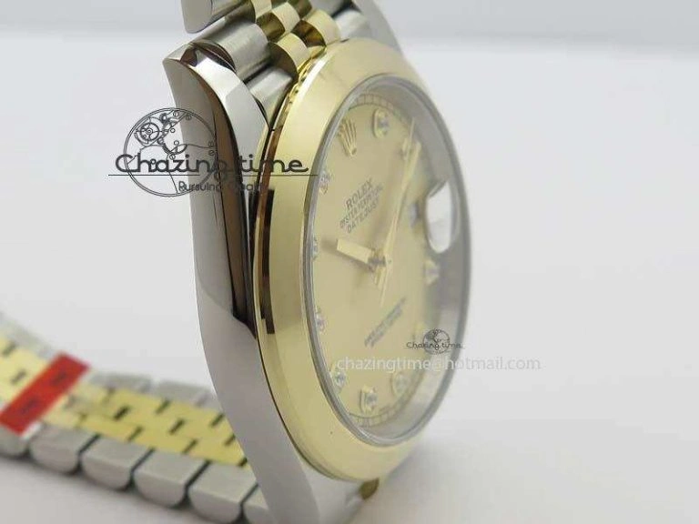 DateJust 41mm 126333 Noob 1:1 Best Edition YG Wrapped YG Dial Diamond On SS YG Jubilee Bracelet A3235