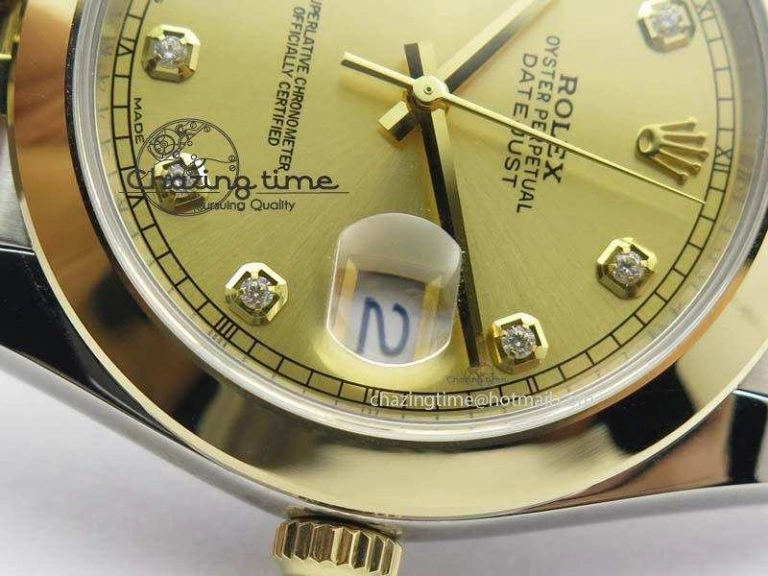 DateJust 41mm 126333 Noob 1:1 Best Edition YG Wrapped YG Dial Diamond On SS YG Jubilee Bracelet A3235
