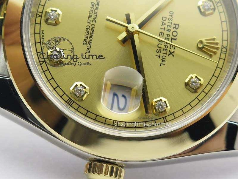 DateJust 41mm 126333 Noob 1:1 Best Edition YG Wrapped YG Dial Diamond On SS YG Jubilee Bracelet A3235