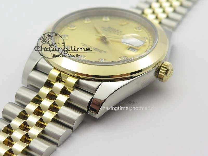 DateJust 41mm 126333 Noob 1:1 Best Edition YG Wrapped YG Dial Diamond On SS YG Jubilee Bracelet A3235