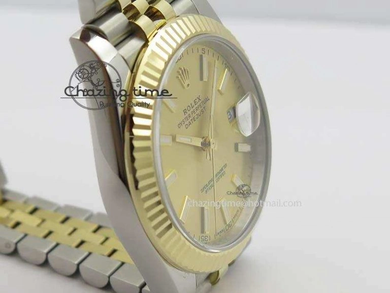 DateJust 41mm 126333 Noob 1:1 Best Edition YG Wrapped YG Dial On SS YG Jubilee Bracelet A3235