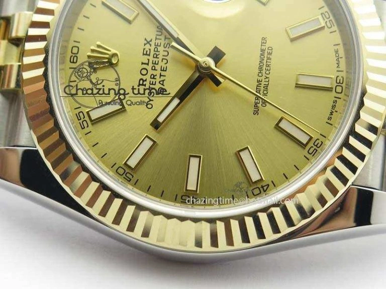 DateJust 41mm 126333 Noob 1:1 Best Edition YG Wrapped YG Dial On SS YG Jubilee Bracelet A3235