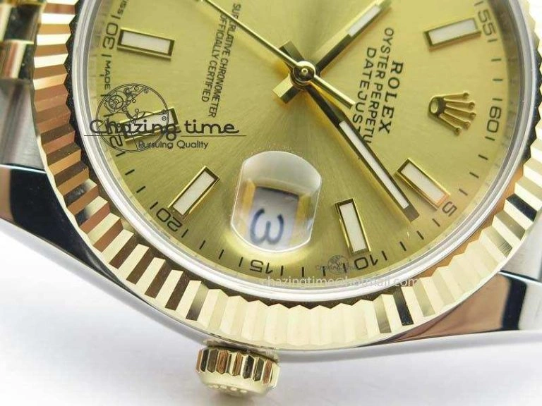DateJust 41mm 126333 Noob 1:1 Best Edition YG Wrapped YG Dial On SS YG Jubilee Bracelet A3235