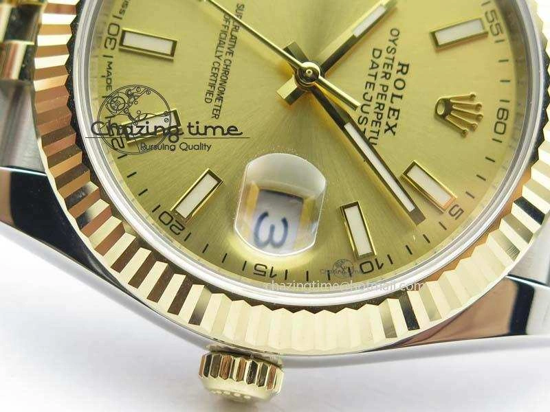 DateJust 41mm 126333 Noob 1:1 Best Edition YG Wrapped YG Dial On SS YG Jubilee Bracelet A3235