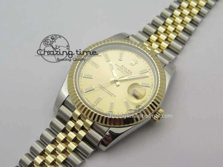 DateJust 41mm 126333 Noob 1:1 Best Edition YG Wrapped YG Dial On SS YG Jubilee Bracelet A3235