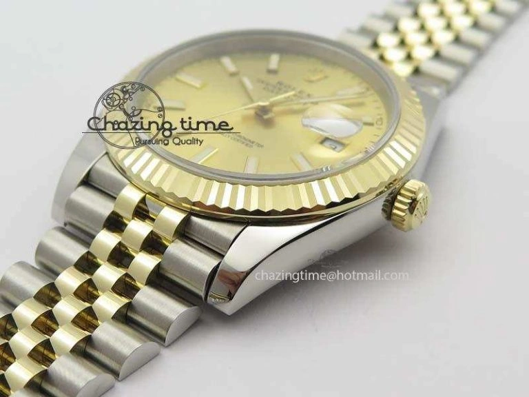 DateJust 41mm 126333 Noob 1:1 Best Edition YG Wrapped YG Dial On SS YG Jubilee Bracelet A3235