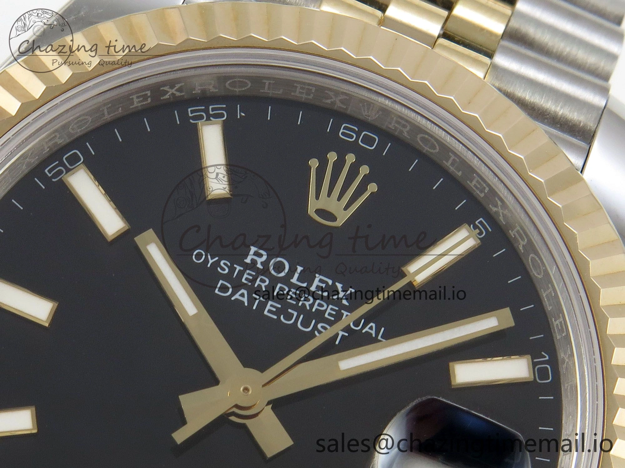 DateJust 41mm 126333 SS YG 3EF 1:1 Best Edition Black Dial on SS Jubilee Bracelet A3235