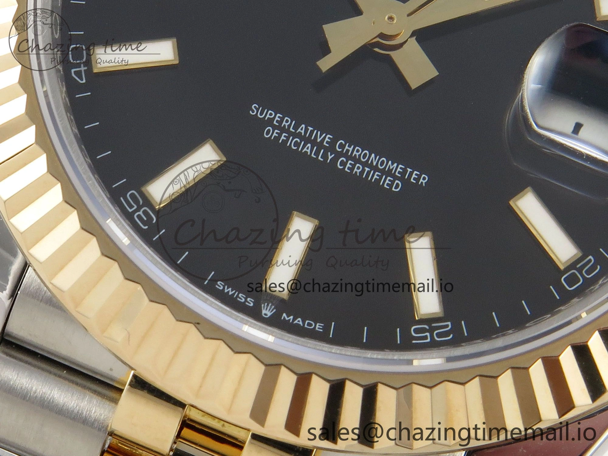DateJust 41mm 126333 SS YG 3EF 1:1 Best Edition Black Dial on SS Jubilee Bracelet A3235