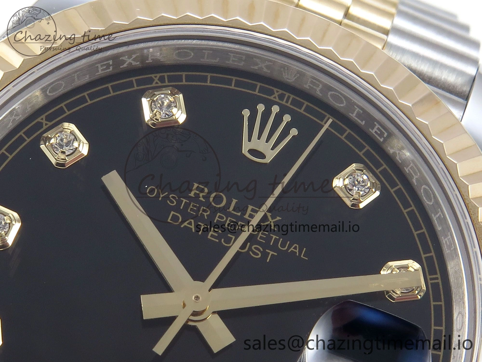 DateJust 41mm 126333 SS YG 3EF 1:1 Best Edition Black Diamond Dial on SS YG Jubilee Bracelet SA3235