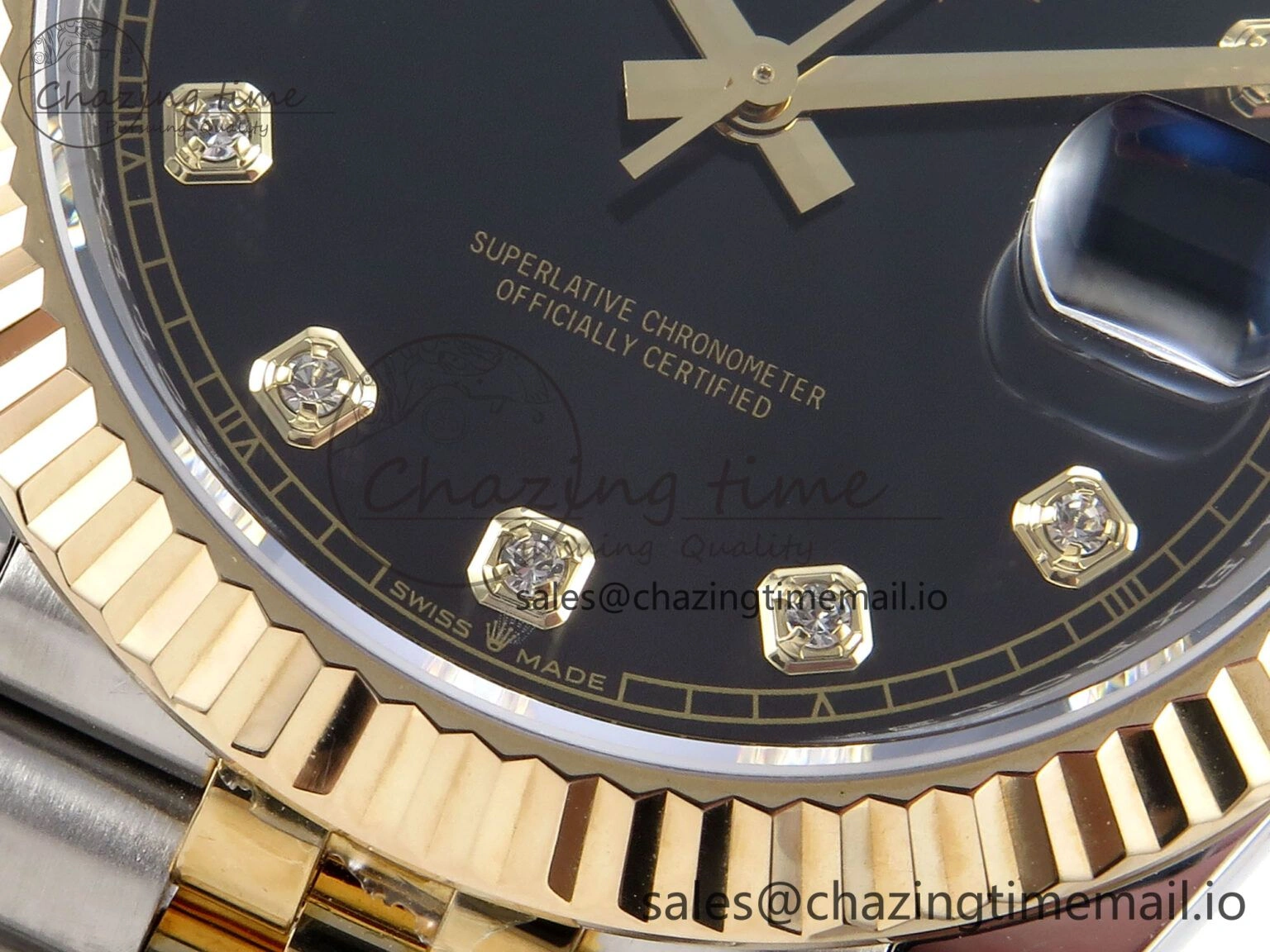 DateJust 41mm 126333 SS YG 3EF 1:1 Best Edition Black Diamond Dial on SS YG Jubilee Bracelet SA3235