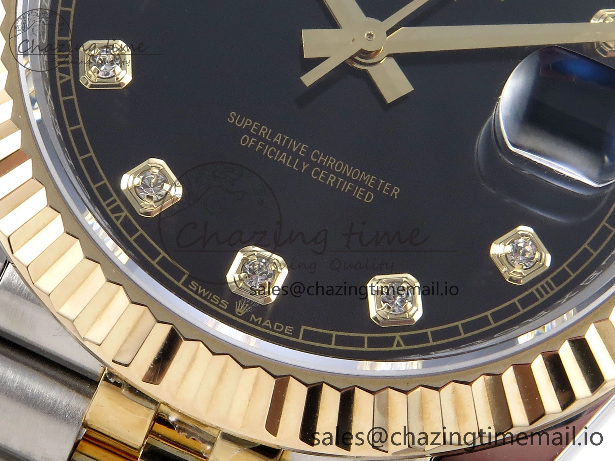 DateJust 41mm 126333 SS YG 3EF 1:1 Best Edition Black Diamond Dial on SS YG Jubilee Bracelet SA3235