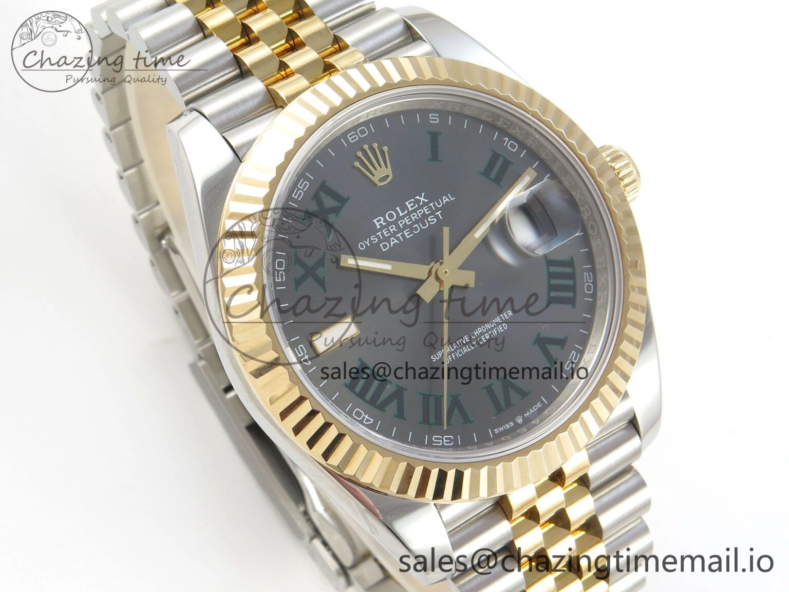 DateJust 41mm 126333 SS YG 3EF 1:1 Best Edition Gray Roman Dial on SS YG Jubilee Bracelet SA3235
