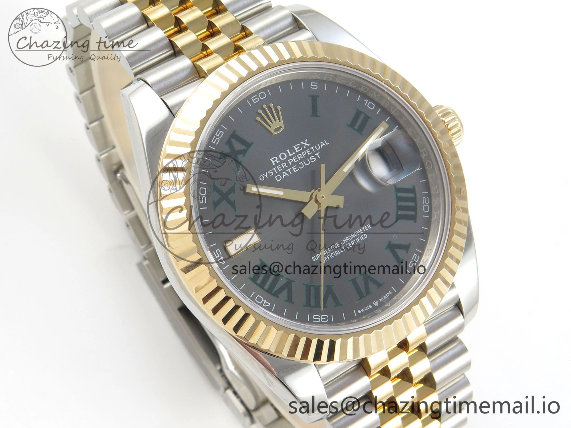 DateJust 41mm 126333 SS YG 3EF 1:1 Best Edition Gray Roman Dial on SS YG Jubilee Bracelet SA3235
