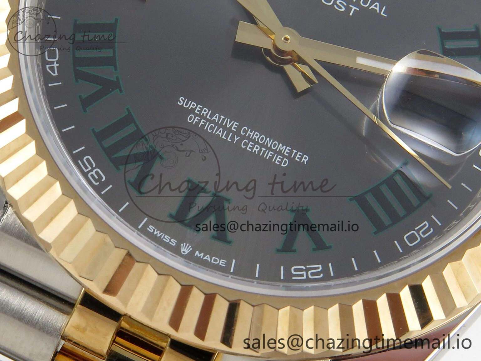 DateJust 41mm 126333 SS YG 3EF 1:1 Best Edition Gray Roman Dial on SS YG Jubilee Bracelet SA3235
