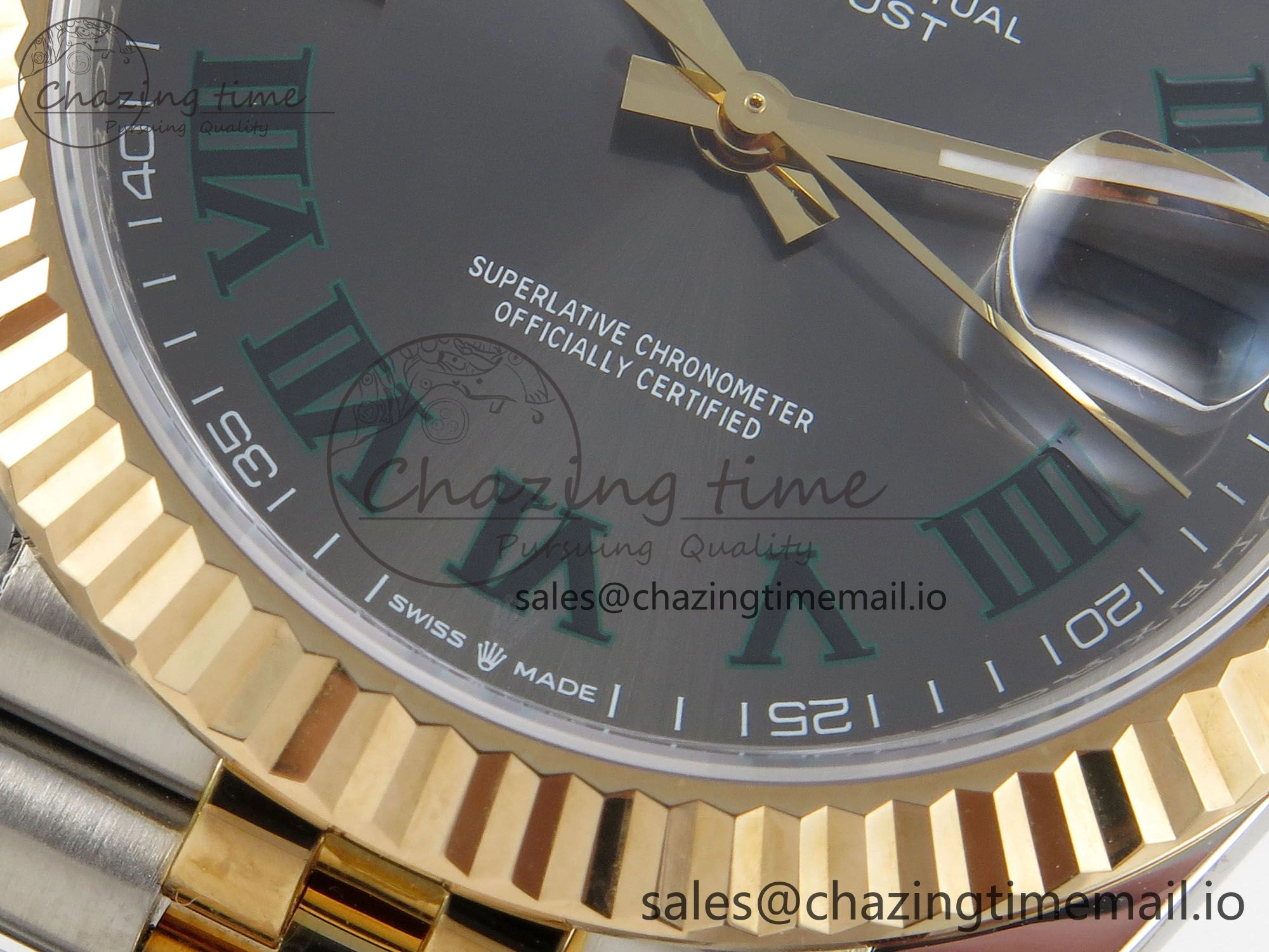 DateJust 41mm 126333 SS YG 3EF 1:1 Best Edition Gray Roman Dial on SS YG Jubilee Bracelet SA3235
