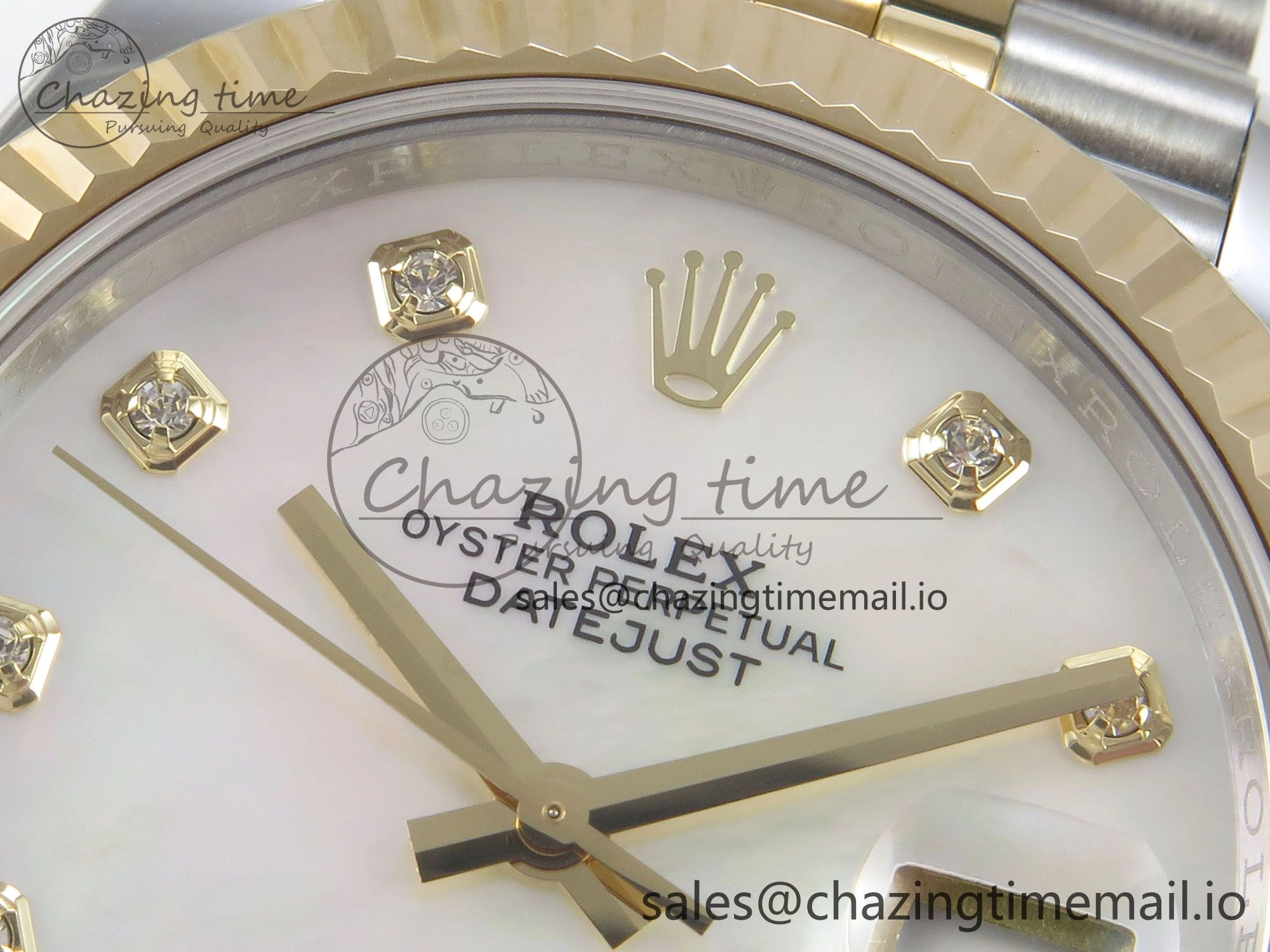 DateJust 41mm 126333 SS YG 3EF 1:1 Best Edition White MOP Diamond Dial on SS YG Jubilee Bracelet SA3235