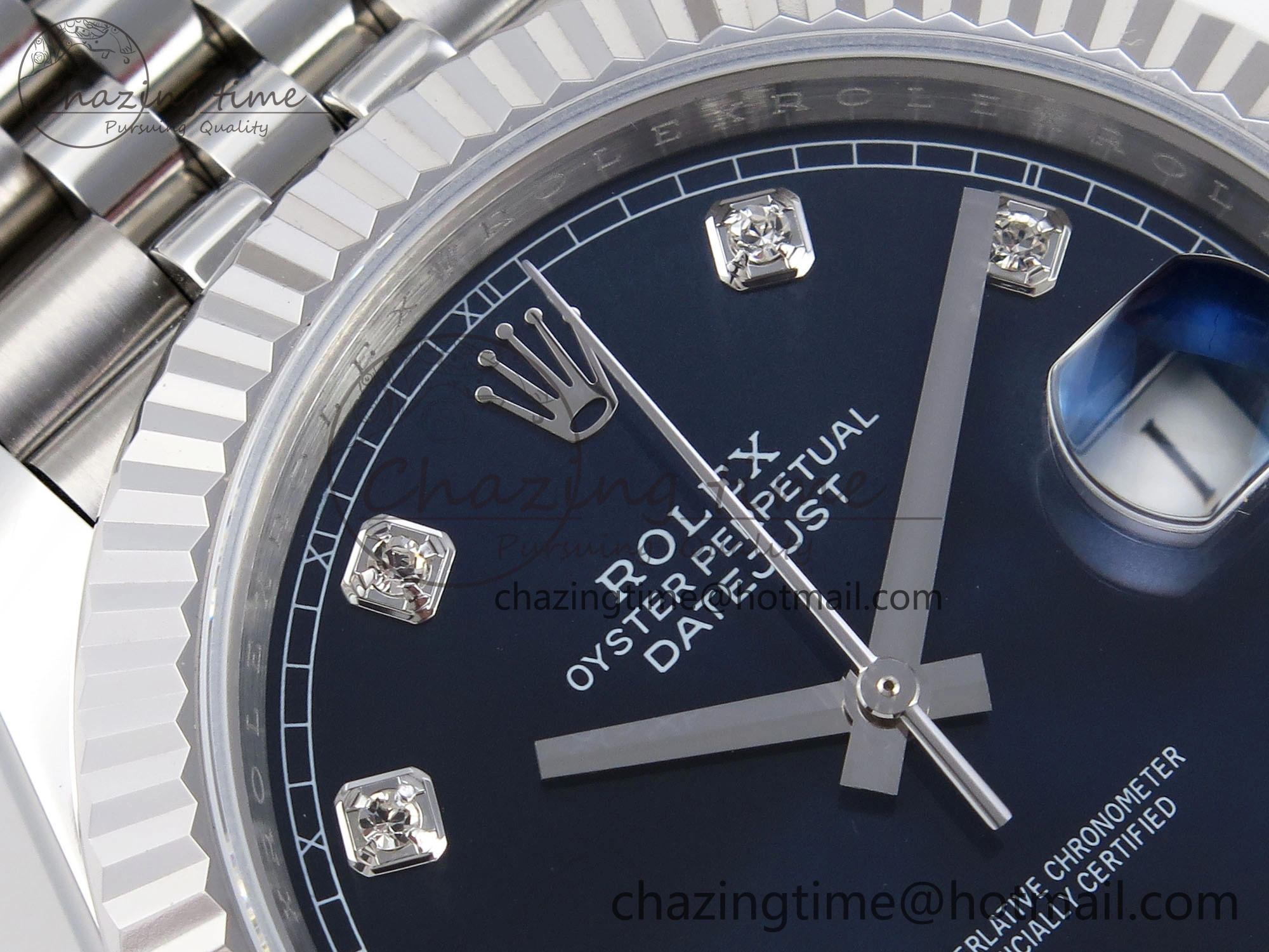 DateJust 41mm 126334 904 SS ARF 1:1 Best Edition Blue Dial Diamonds Markers on Jubilee Bracelet SH3235