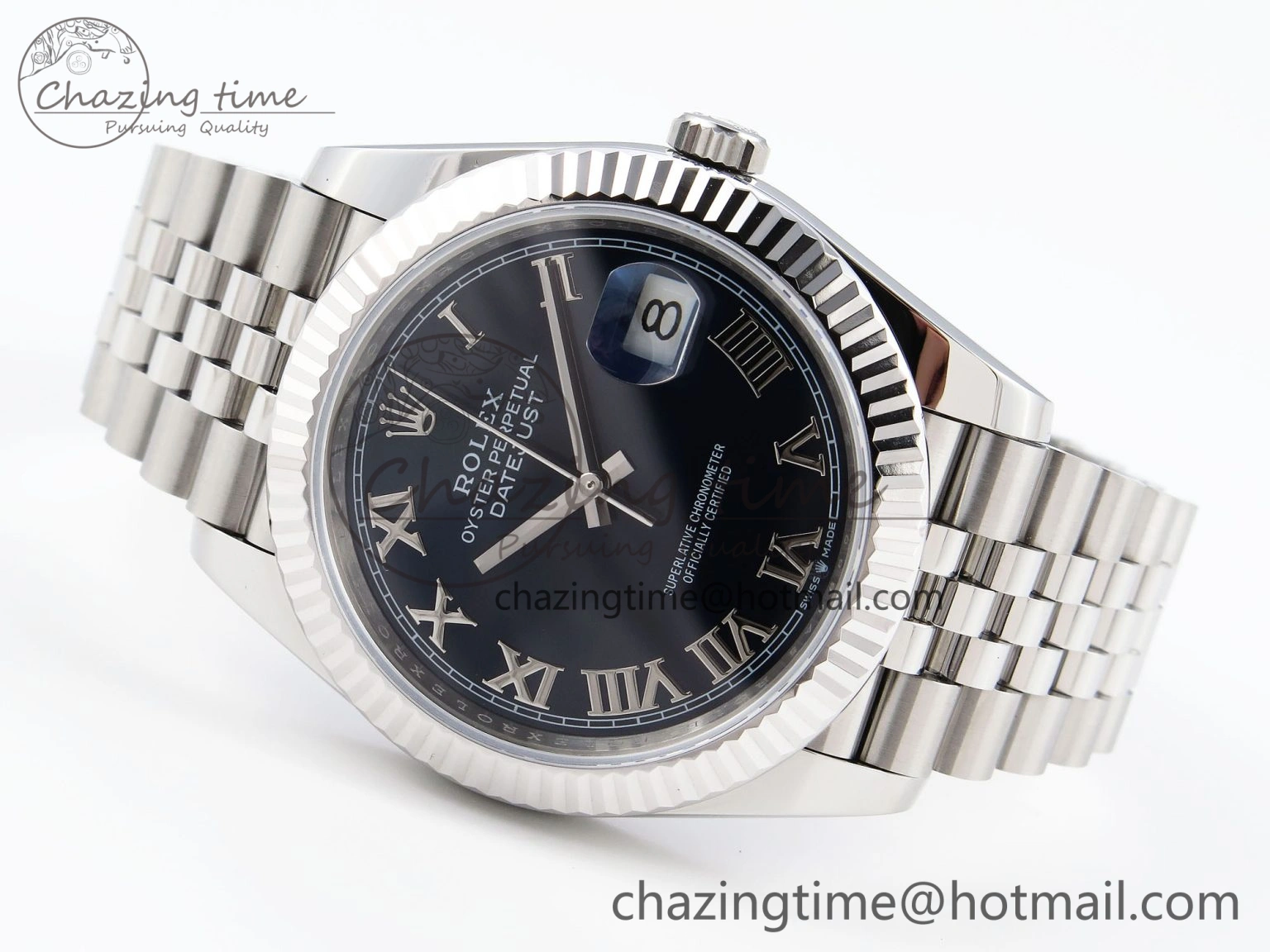 DateJust 41mm 126334 904 SS ARF 1:1 Best Edition Blue Dial Roman Markers on Jubilee Bracelet SH3235