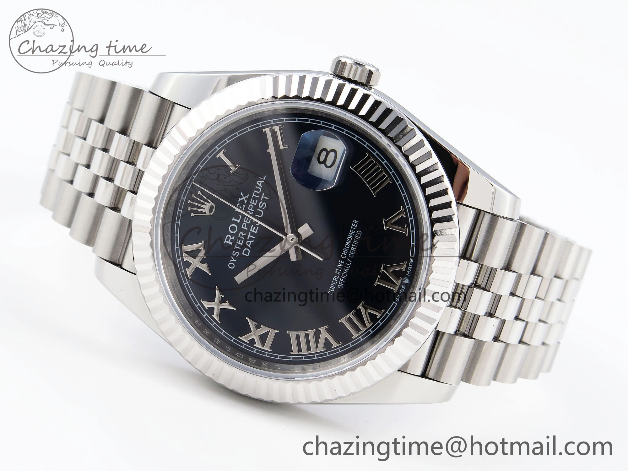 DateJust 41mm 126334 904 SS ARF 1:1 Best Edition Blue Dial Roman Markers on Jubilee Bracelet SH3235