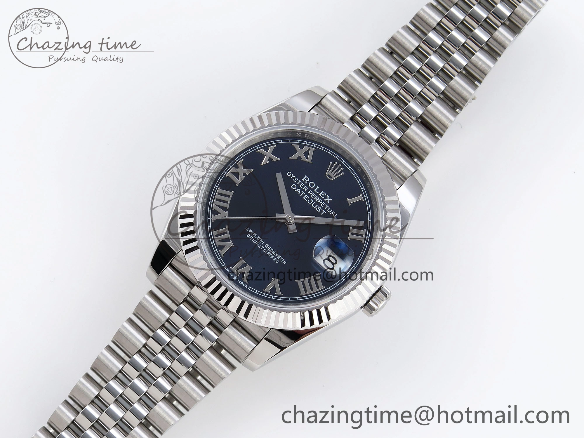 DateJust 41mm 126334 904 SS ARF 1:1 Best Edition Blue Dial Roman Markers on Jubilee Bracelet SH3235