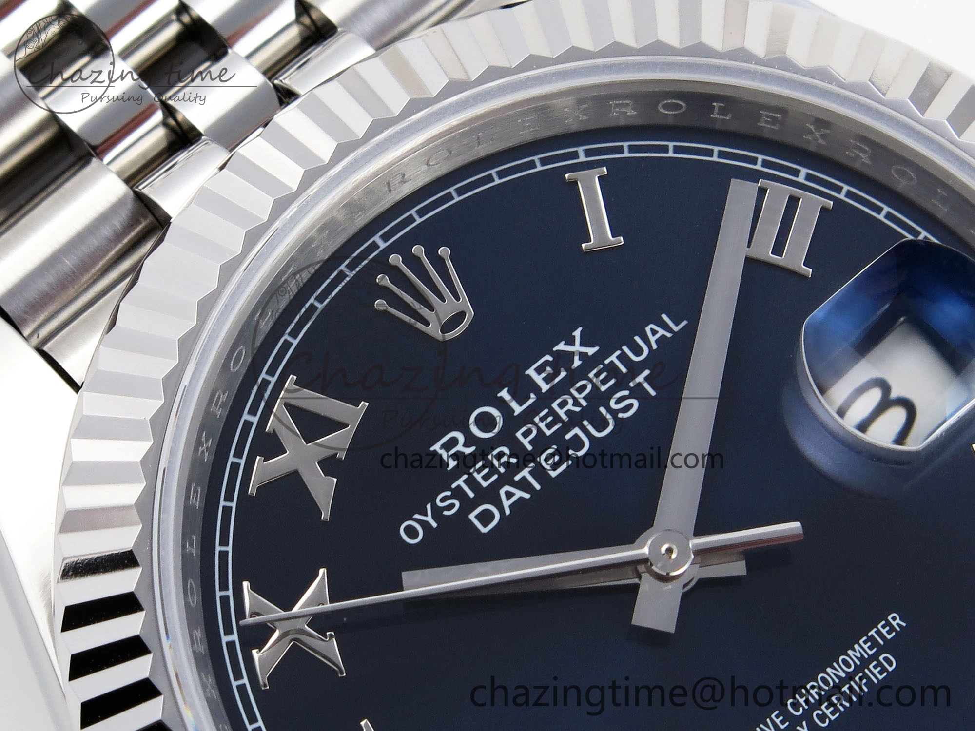DateJust 41mm 126334 904 SS ARF 1:1 Best Edition Blue Dial Roman Markers on Jubilee Bracelet SH3235