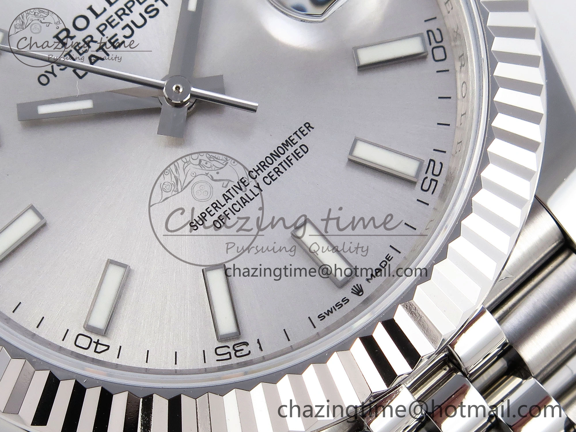 DateJust 41mm 126334 904 SS ARF 1:1 Best Edition Silver Dial Sticks Markers on Jubilee Bracelet SH3235