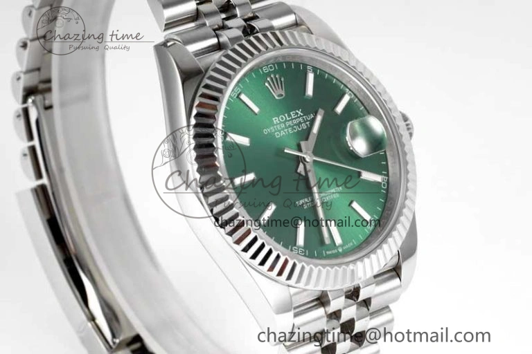 DateJust 41mm 126334 DIWF 1:1 Best Edition 904L Steel Green Sunburst Dial on Jubilee Bracelet SA3235