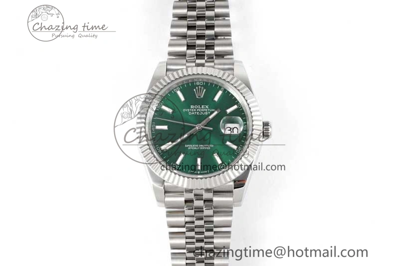 DateJust 41mm 126334 DIWF 1:1 Best Edition 904L Steel Green Sunburst Dial on Jubilee Bracelet SA3235